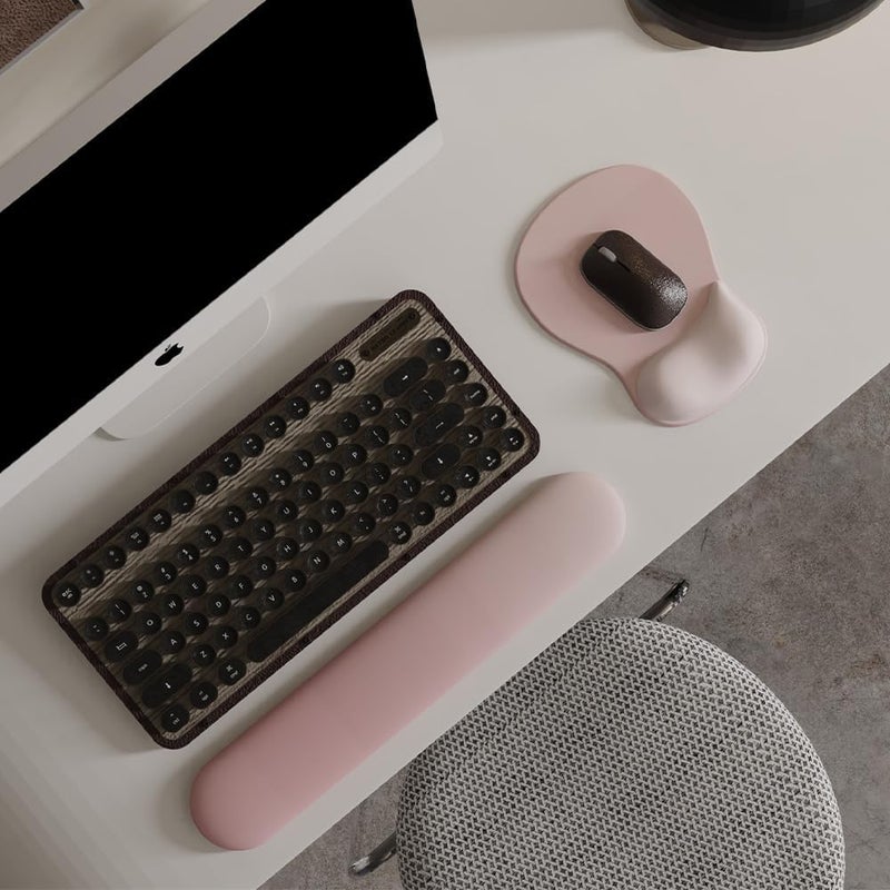DemonChest ErgoComfort Gel Wrist Rest Mouse Pad-Ergonomic Office Mousepad with Wrist Support-Non-Slip, Design Desk Accessories Mat for Home&Game Decor (02Pink Serenity) - Image 2